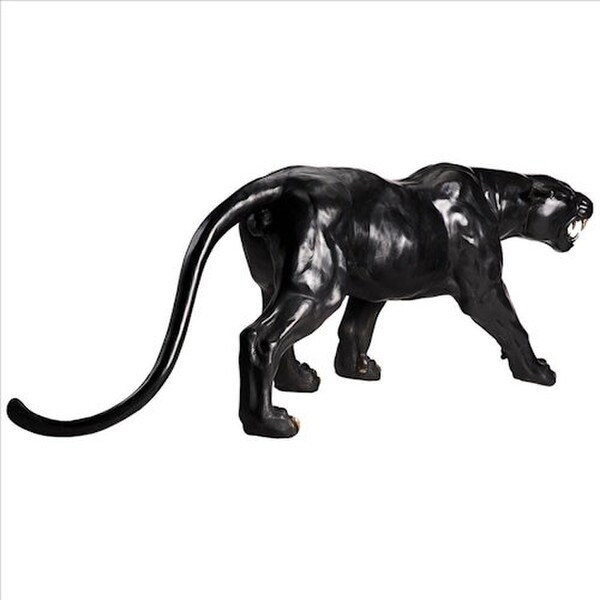 Wild Cat Panther Macots Sculptures Black Jaguar Bronze Garden Statues